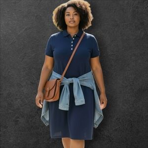 L.L. Bean Dark Blue Polo Dress